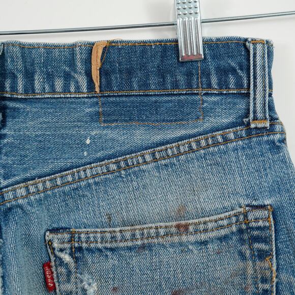 VTG 70s Levi’s 505? Selvedge Redline Talon Zipper Cut Off Shorts Distressed USA - Picture 7 of 15